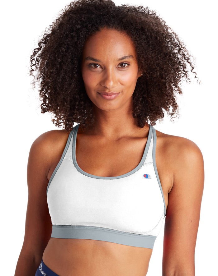 Champion Womens Sports Bra NZ - The Absolute Max 2.0 White ( 6854-MIABG )